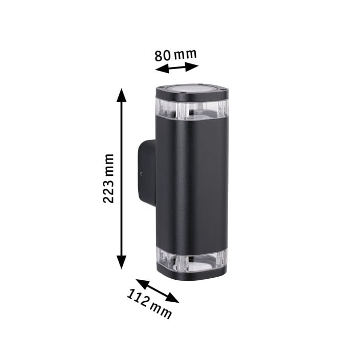 Aplică de exterior Colum IP44  80x112mm  max. 20W  230V  antracit, aluminiu [3]