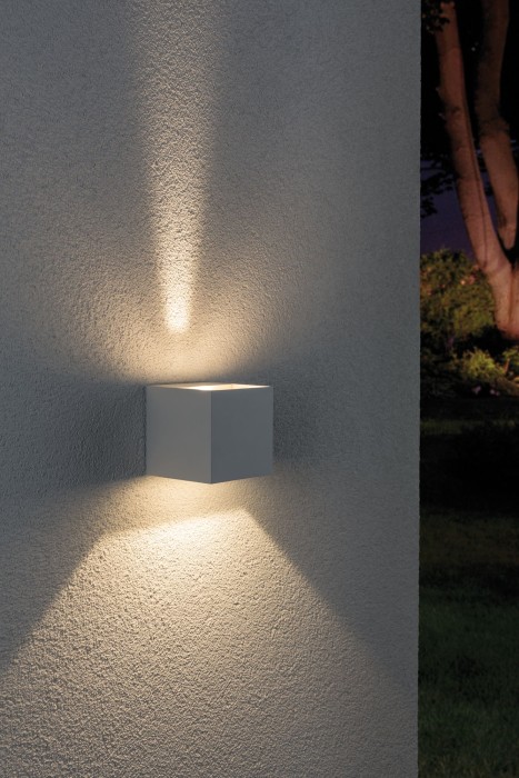 Aplică de exterior Cybo LED 2x3W 230V IP65 80x80mm alb aluminiu [4]
