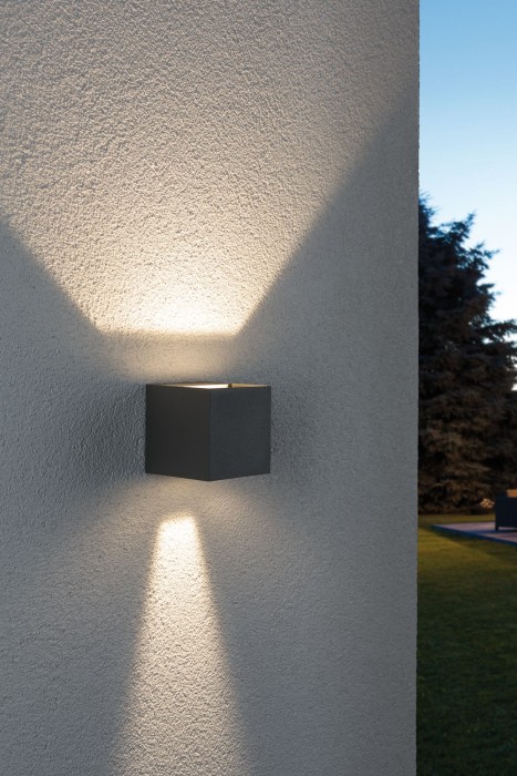 Aplică de exterior Cybo LED 2x3W 230V IP65 80x80mm gri aluminiu [5]