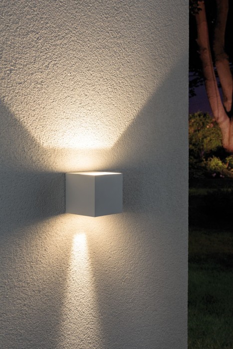 Aplică de exterior Cybo LED 2x3W 230V IP65 80x80mm alb aluminiu [5]