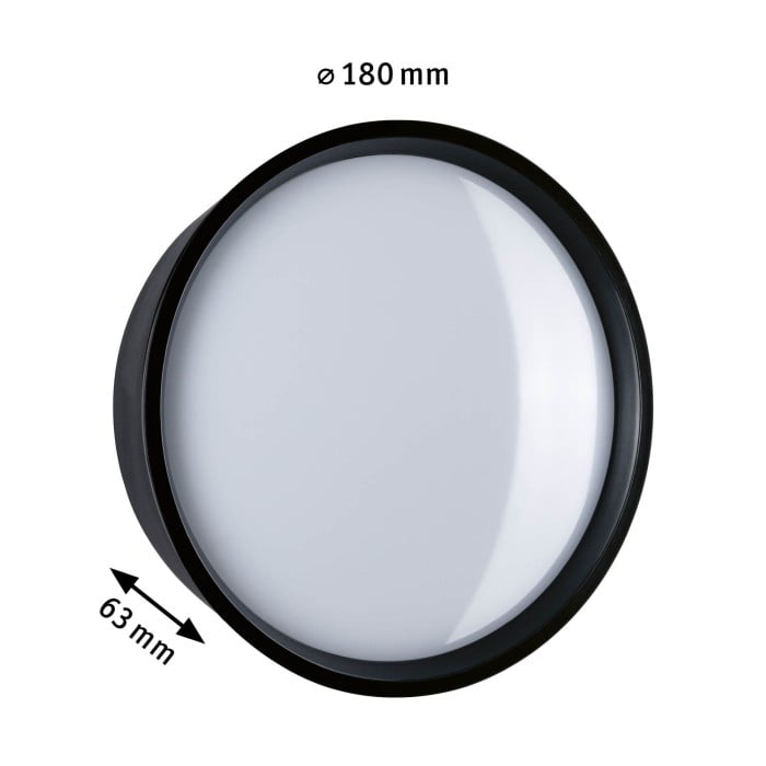 Aplică de exterior LED Platomo, IP44, 230V, 14.5W, negru, plastic [2]