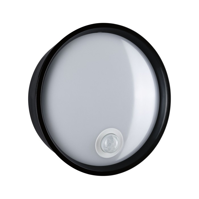 Aplică de exterior LED Platomo, IP44, 230V, 14.5W, negru, plastic, cu senzor de mișcare [8]