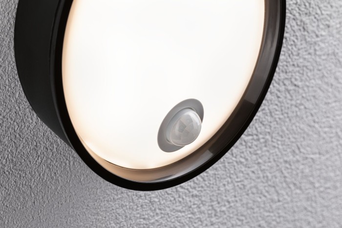 Aplică de exterior LED Platomo, IP44, 230V, 14.5W, negru, plastic, cu senzor de mișcare [4]