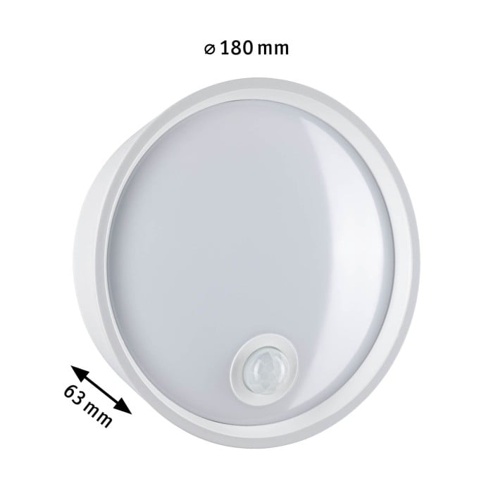 Aplică de exterior LED Platomo, IP44, 230V, 14.5W, alb, plastic, cu senzor de mișcare [2]