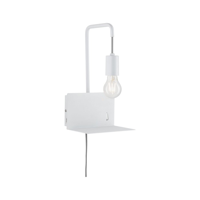 Aplică de pat Calvani max 1x40W E27 alb 230V metal, cu priză USB [4]