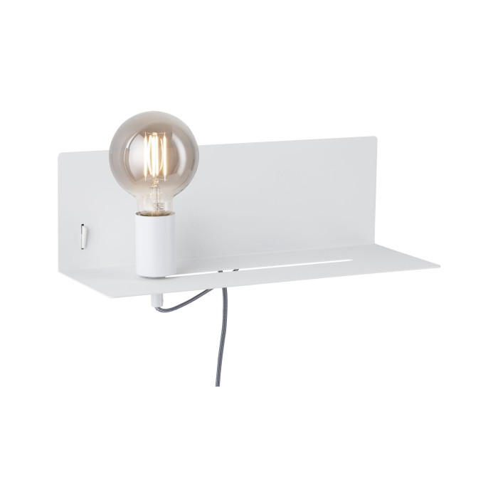 Aplică de pat Devara max 1x40W E27 alb 230V metal, cu priză USB [3]