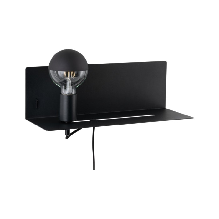 Aplică de pat Devara max 1x40W E27 negru 230V metal, cu priză USB [4]