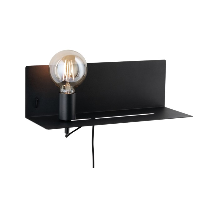 Aplică de pat Devara max 1x40W E27 negru 230V metal, cu priză USB [5]
