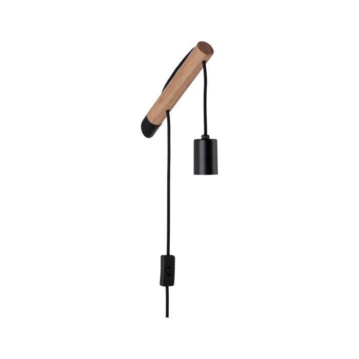 Aplică de pat Kian max1x40W E27 lemn/negru lemn/metal [2]