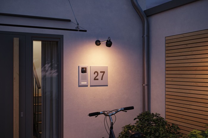 Aplică Kikolo LED de exterior, Smart Home Zigbee, RGBW, IP65, 90mm, RGBW+, 6,2W, 440lm, 230V, antracit [13]