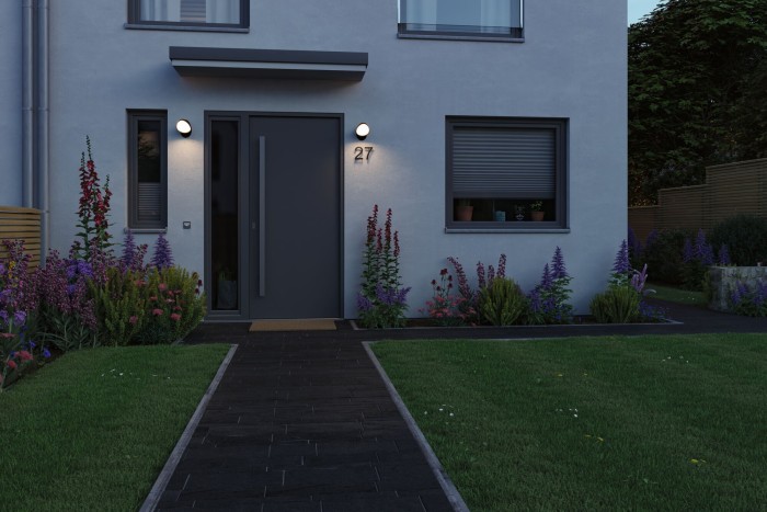 Aplică LED de exterior Batona, IP44, 137x110mm, 3000K, 12W, 1000lm, 230V, antracit [2]
