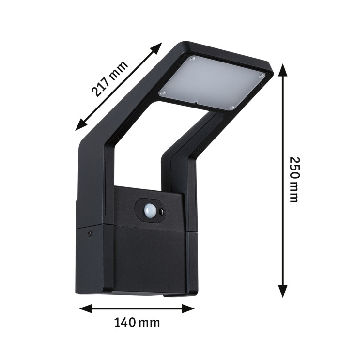 Aplică LED de exterior Juntea, cu senzor de mișcare, IP44, 3000K, 11W, 900lm, 230V, antracit [3]