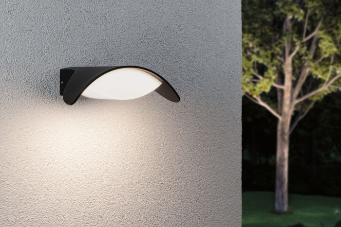 Aplică LED de exterior Mesana, IP44, 240x165mm, 3000K, 12W, 800lm, 230V, antracit [5]