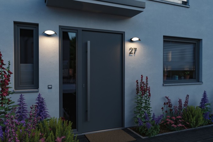 Aplică LED de exterior Mesana, IP44, 240x165mm, 3000K, 12W, 800lm, 230V, antracit [7]