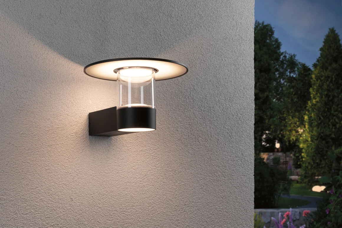 Aplică LED de exterior Sienna cu senzor de mișcare, rezistentă la atmosferă marină, IP44, 3000K, 9/1x3W, 500lm, 230V, antracit [3]