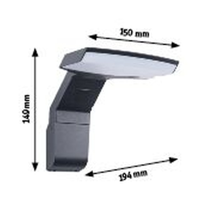 Aplică LED de exterior Zenera, IP44, 3000K, 10W, 700lm, 230V, atracit [8]
