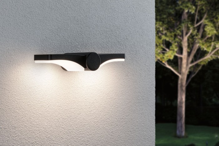 Aplică LED exterior Pekana, IP44, 300x130mm, 3000K, 2x6W, 2x480lm, 230V, antracit [10]