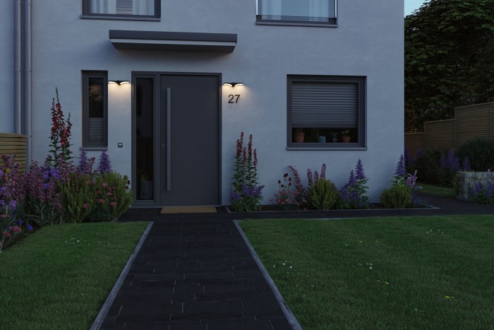 Aplică LED exterior Pekana, IP44, 300x130mm, 3000K, 2x6W, 2x480lm, 230V, antracit [5]