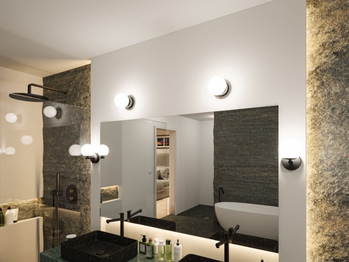 Aplică LED Gove, IP44, 3000K, 400lm, 230V, 5W, negru mat, satin [7]