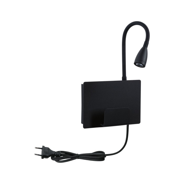 Aplică LED Halina USB C, 2700K, 200lm, 230V, 2,4W, negru mat [3]