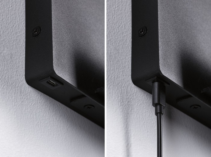 Aplică LED Halina USB C, 2700K, 200lm, 230V, 2,4W, negru mat [8]