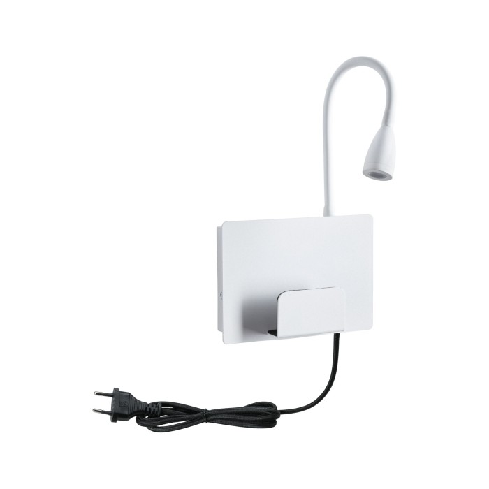 Aplică LED Halina USB C, 2700K, 200lm, 230V, 2,4W, alb mat [3]