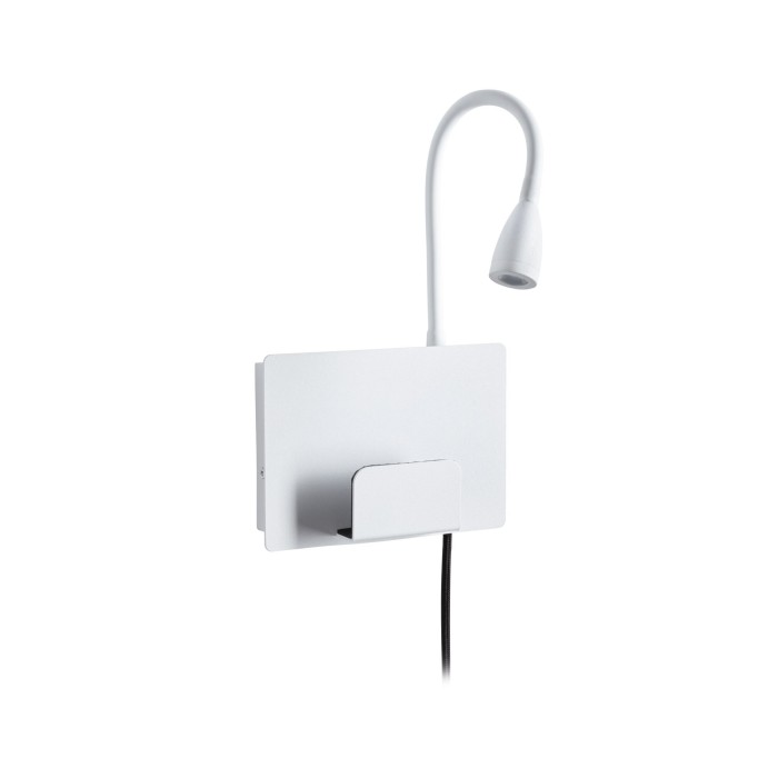 Aplică LED Halina USB C, 2700K, 200lm, 230V, 2,4W, alb mat [2]
