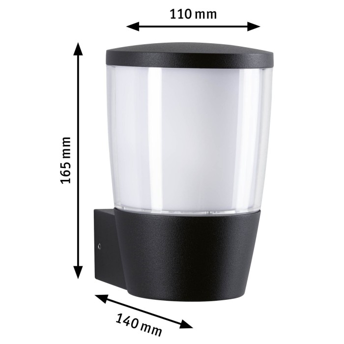 Aplică de exterior Bako LED, IP44, 110x140mm, max. 20W, 230V, antracit, aluminiu [2]