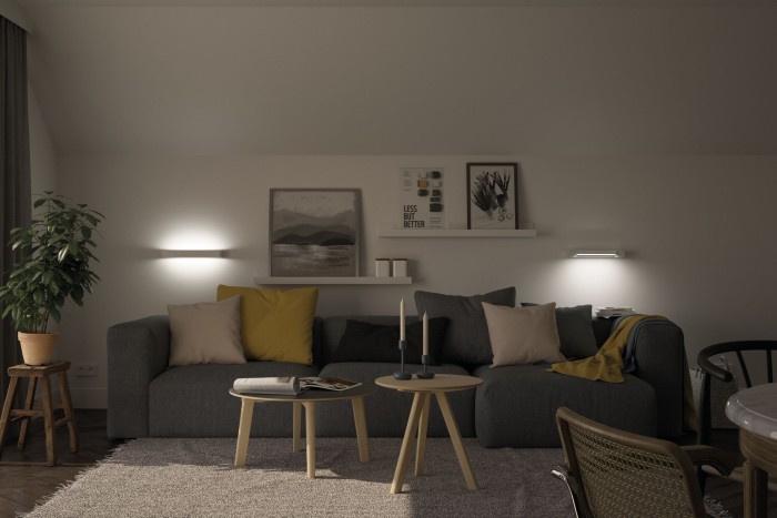 Aplică LED Lucille, cu flux luminos variabil în 3 pași, IP44, 2700K, 230V, 11,5W, alb [15]