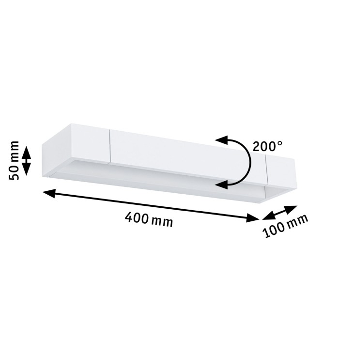 Aplică LED Lucille, cu flux luminos variabil în 3 pași, IP44, 2700K, 230V, 11,5W, alb [7]