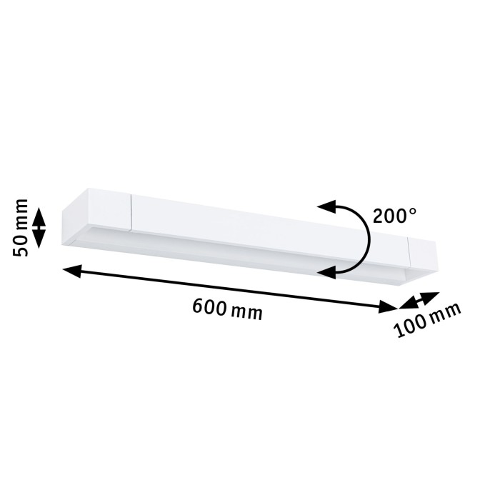 Aplică LED Lucille, cu flux luminos variabil în 3 pași, IP44, 2700K, 230V, 18W, alb [7]