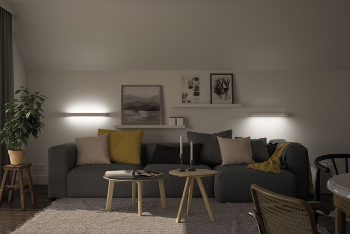 Aplică LED Lucille, cu flux luminos variabil în 3 pași, IP44, 2700K, 230V, 18W, alb [15]