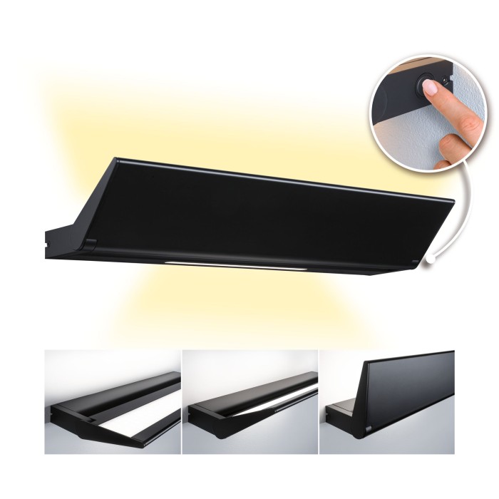 Aplică LED Ranva, cu flux luminos variabil în 3 pași, 2700K, 230V, negru mat [4]