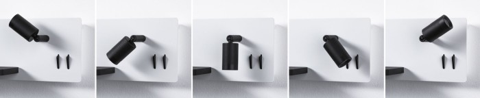 Aplică LED Serra USB C, 2700K, 650lm/200lm, 230V, 5,5/1x2,6W, cu flux luminos variabil, alb mat/negru mat [3]