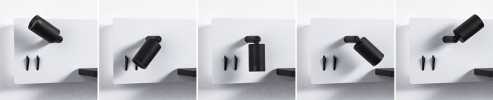 Aplică LED Serra USB C, 2700K, 650lm/200lm, 230V, 5,5/1x2,6W, cu flux luminos variabil, alb mat/negru mat [3]