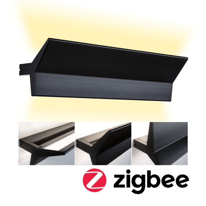 Aplică LED Smart Home Zigbee Stine, cu temperatură de culoare variabilă, 230V, 13W, cu flux luminos variabil, negru mat [5]