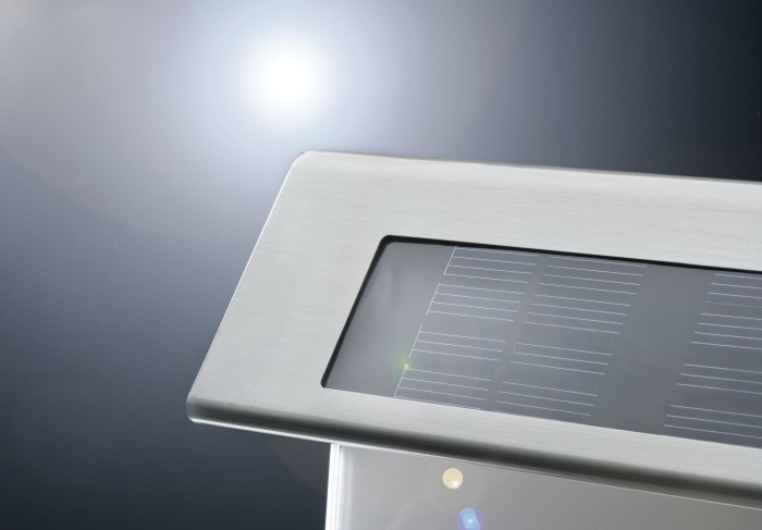 Aplică solară cu număr adresă IP44 LED 1x0,2W inox/alb/Acryl [5]