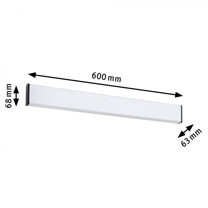 Aplică de baie Nembus LED, IP44, 3000K, 950lm, 230V, 11,2W, negru [5]
