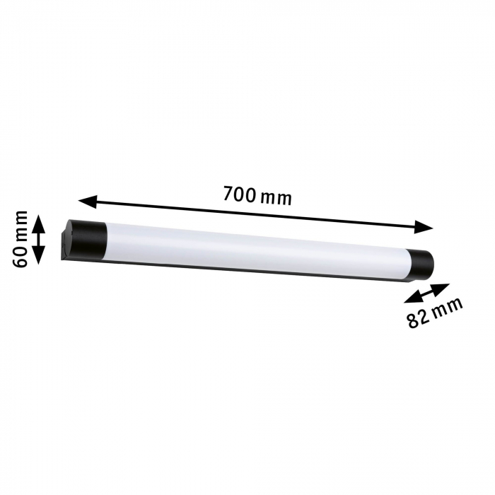 Aplică de baie Orgon Prise LED, IP44, 3000K, 850lm, 230V, 10,5W, negru [5]