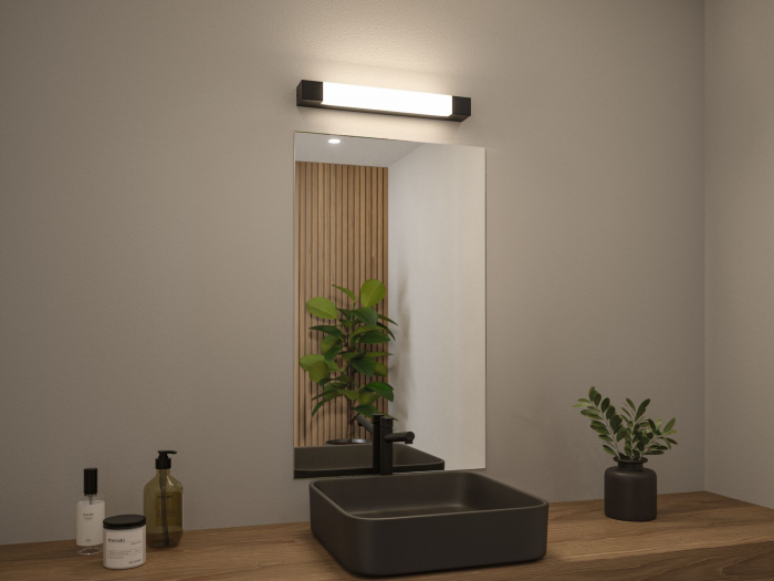 Aplică de baie Quasar LED, IP44, 3000K, 600lm, 230V, 7,5W, negru [3]