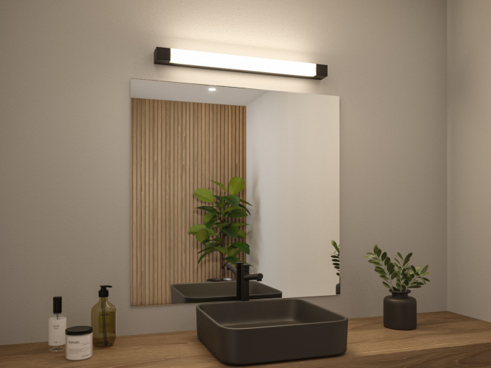 Aplică de baie Quasar LED, IP44, 3000K, 900lm, 230V, 11,2W, negru [3]