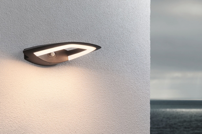 Aplică de exterior Akena LED, senzor de mișcare, IP44, 243x254mm, 3000K, 11W, 800lm, 230V, antracit, aluminiu [6]