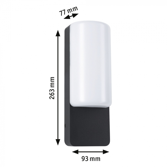 Aplică de exterior Bonnie LED, IP44, 93x77mm, 3000K, 8,5W, 560lm, 230V, antracit, aluminiu [3]