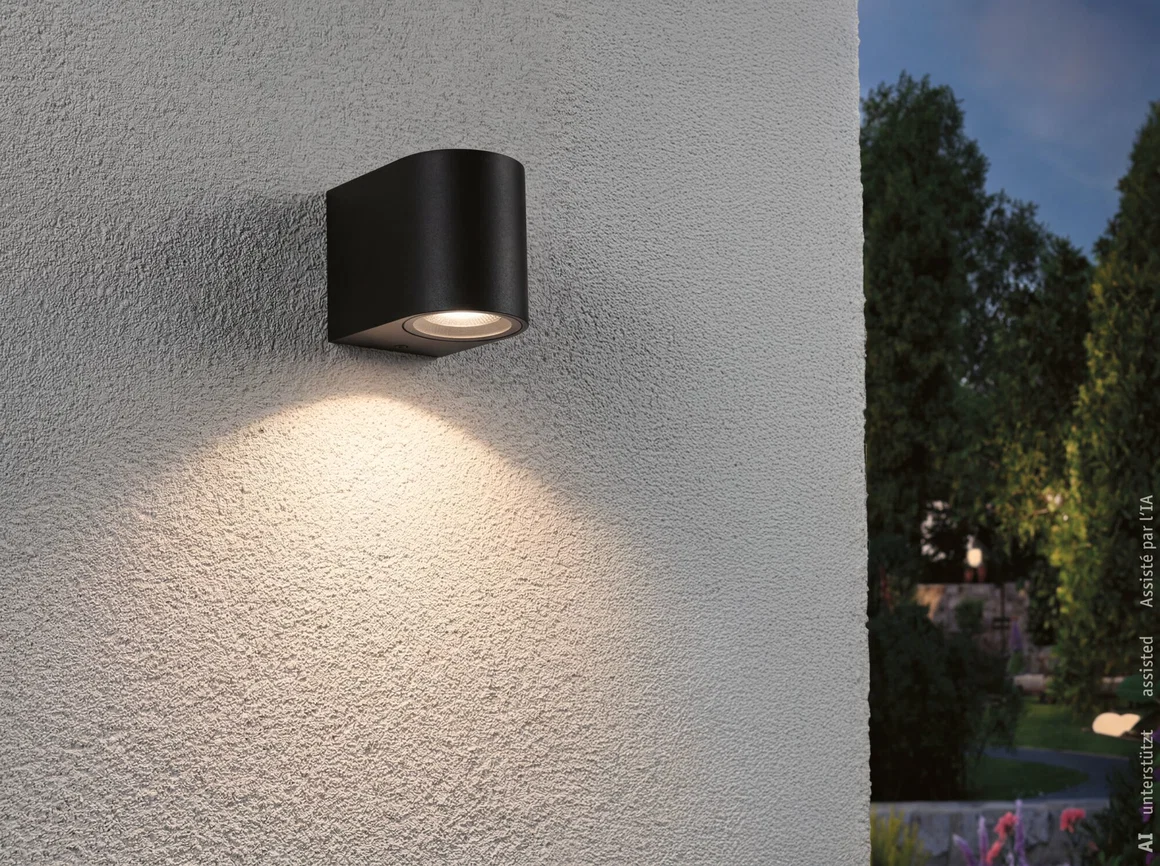 Aplică de exterior Perugia, IP44, max. 1xGU10, negru mat, aluminiu [6]