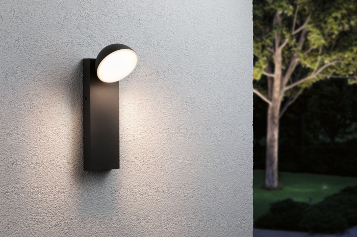 Aplică de exterior Puka LED, IP44, rotundă, 110x125mm, 3000K, 8,5W, 460lm, 230V, antracit, aluminiu [5]