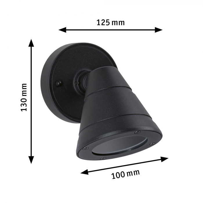 Aplică de exterior Trian, IP44, rotund, 100x125mm, max. 35W, 230V, antracit, aluminiu [4]