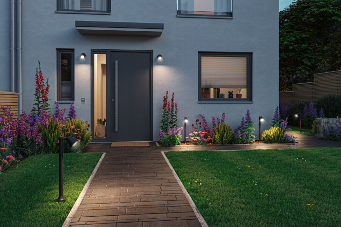 Aplică de exterior Trian, IP44, rotund, 100x125mm, max. 35W, 230V, antracit, aluminiu [9]