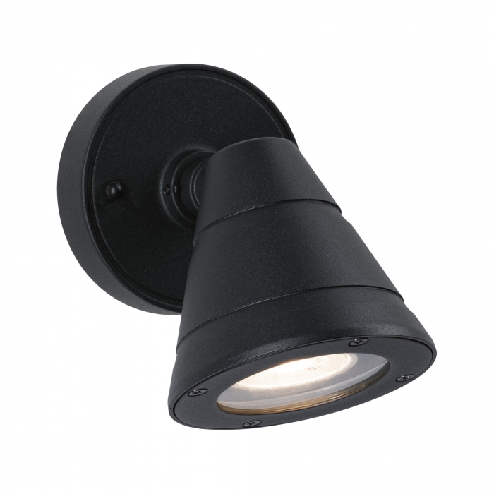 Aplică de exterior Trian, IP44, rotund, 100x125mm, max. 35W, 230V, antracit, aluminiu [1]