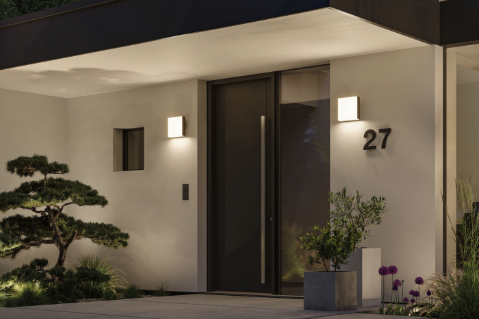Aplică LED de exterior Azalena, cu senzor de mișcare, IP44, 3000K, 8,5W, 700lm, 230V, antracit [6]