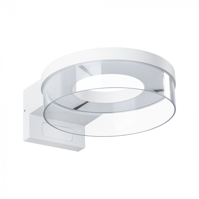 Aplică LED de exterior Capea, IP44, 3000K, 700lm, 230V, cu senzor de mișcare, alb, aluminiu [3]